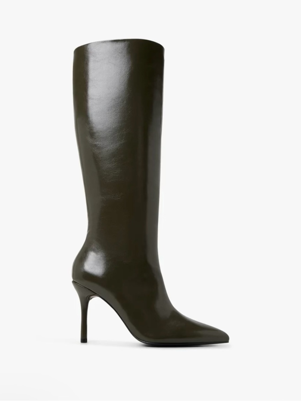 Call It Spring Olive Green Pointed-Toe Knee Boot